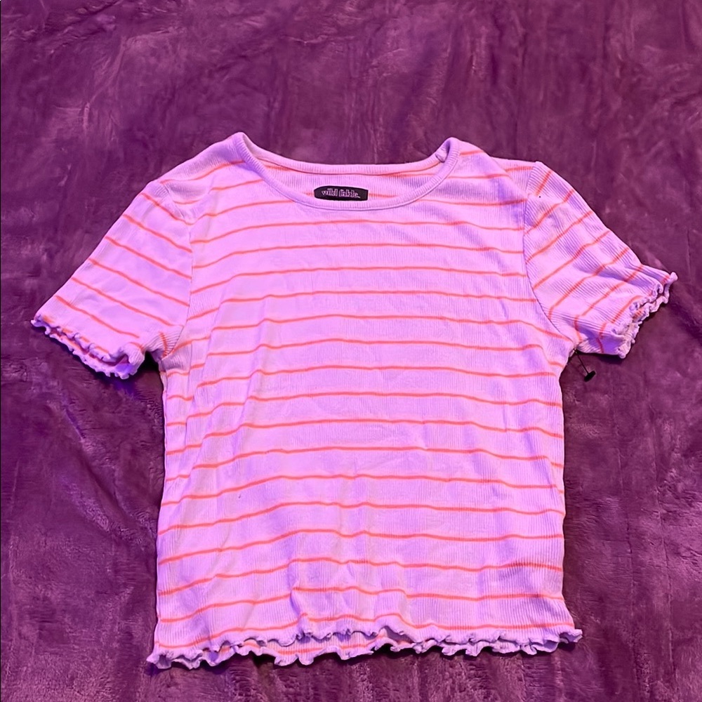 Pink and Purple Striped Top
